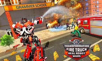 Robot Transformation Fire Truck: Real Robot Wars Plakat