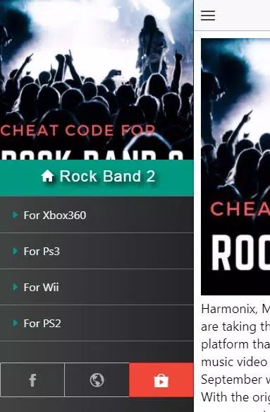 Cheat code for Rock Band 2 Games APK pour Android Télécharger