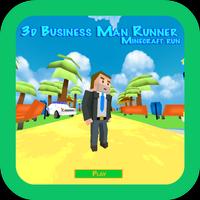 3D Business Minecraft Runner Affiche
