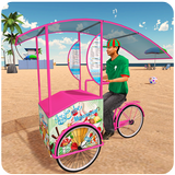 Beach Ice Cream Delivery Boy icon
