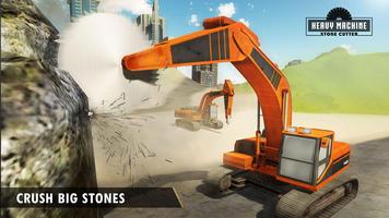 Heavy Excavator Stone Cutting poster