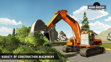 Heavy Excavator Stone Cutting screenshot 3