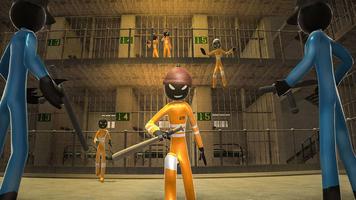 Stickman Prison Escape Story 3D capture d'écran 1