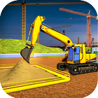 Heavy Excavators Machinery 3D ícone