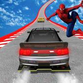 Superheroes Car Stunts Racing icon