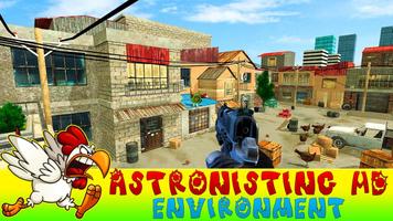Crazy Chicken Shooting - Angry Chicken Knock Down screenshot 1