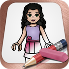 Drawing Lessons Lego Friends أيقونة