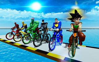 スーパーヒーロー自転車レース無料 ポスター