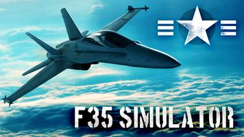 F35 Jet Fighter 3D Simulator Affiche
