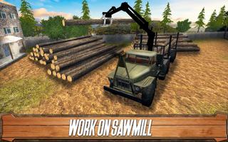 Sawmill Driver: Logging Truck & Forest Harvester पोस्टर
