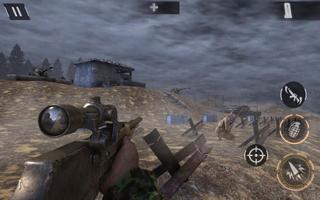 World War 2 Battleground Survival Winter Shooter imagem de tela 1