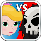 Princess in the castle vs evil-icoon