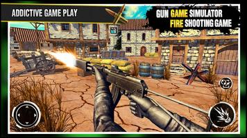 Gun spel simulator: schieten games Oorlog spellen-poster