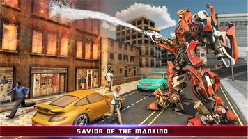 Fire Truck Games Rescue Robot Cartaz