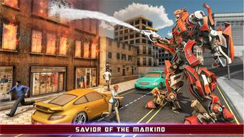 Robot Fire Rescue: Truck Games poster