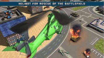 Flying Helicopter Robot Games ảnh chụp màn hình 2