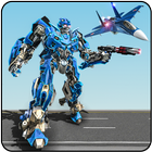 US Police Flying Robot Transformation Game icon