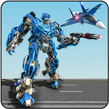 US Police Flying Robot Transformation Game icon