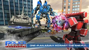 US Police Flying Robot Transformation Game poster