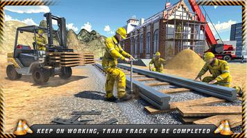Real Train Track Construction Game poster