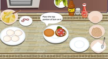 เกมทำอาหาร แฮมเบอร์เกอร์ ไก่ Ekran Görüntüsü 2