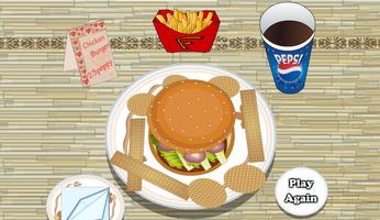 เกมทำอาหาร แฮมเบอร์เกอร์ ไก่ Ekran Görüntüsü 3