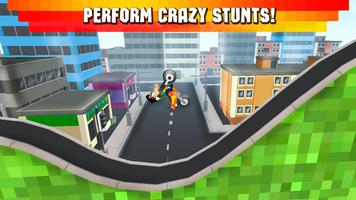 Cube Motocross: Bike Stunts 3D imagem de tela 2