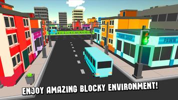 Cube City Bus Simulator 3D скриншот 3