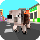 Cube City: Dog Simulator 3D biểu tượng