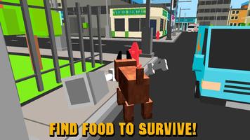 Cube City: Dog Simulator 3D captura de pantalla 3