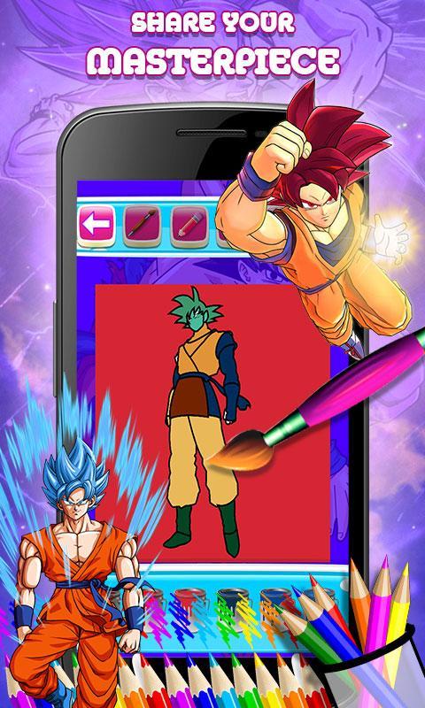 Kids Superhero Dragon Ball Goku Coloring Book For Android Apk Download - dragon ball z in roblox free books childrens stories
