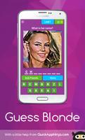 Guess blonde super star - funny quiz game poster