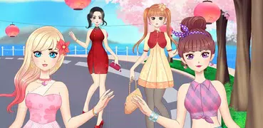 アニメのファッション・着せ替えゲーム女の子