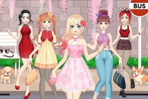 Moda de Anime: Vestir Meninas Cartaz