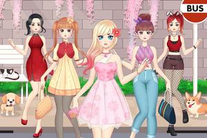 Filles Anime: Jeux Habillage Affiche