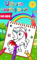 Unicorn Coloring Book for Kids Affiche