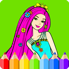 Kids coloring book: Princess free آئیکن