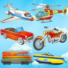 Puzzles for kids: vehicles icône