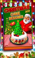 عيد الميلاد 2017 مصمم الكعكة الملصق