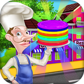 Rainbow Pancake Restaurant fun icon
