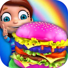 download DIY Rainbow Burger Shop Chef APK