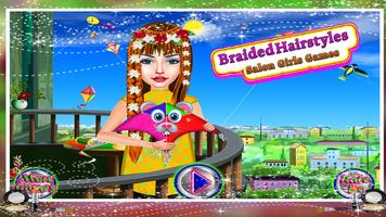 Braided Hairstyles Salon Girls Games 포스터