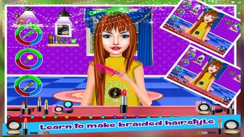 spleciony fryzury salon dziewczyny Gry screenshot 1