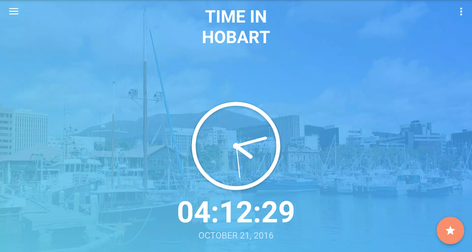 Time in Hobart, Australia APK للاندرويد تنزيل