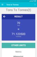Tons to Tonnes اسکرین شاٹ 1