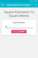 Square Kilometres to Square Metres الملصق