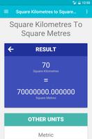 Square Kilometres to Square Metres تصوير الشاشة 1