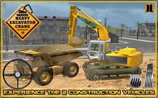 Heavy Excavator Crane 3D الملصق