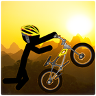 Stickman Downhill Bicycle Stunt icône