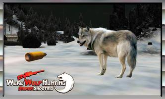 wolf hunter sniper shooting-poster